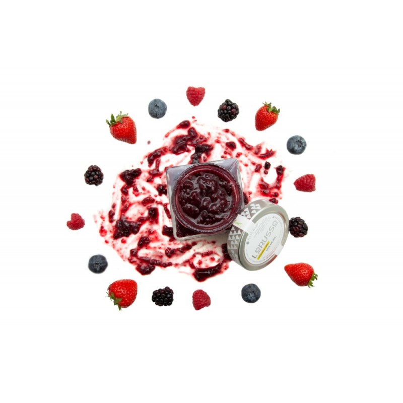 Mermelada EXTRA ECOLÓGICA de Frutos Rojos LORUSSO. 305 gr