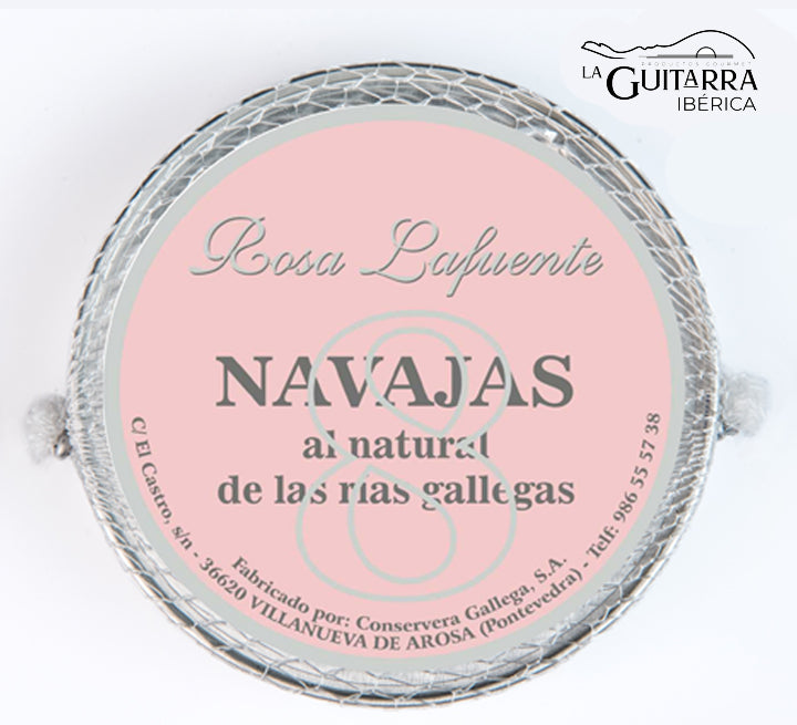 Navaja al natural de las Rías Gallegas "Rosa Lafuente" 8 piezas