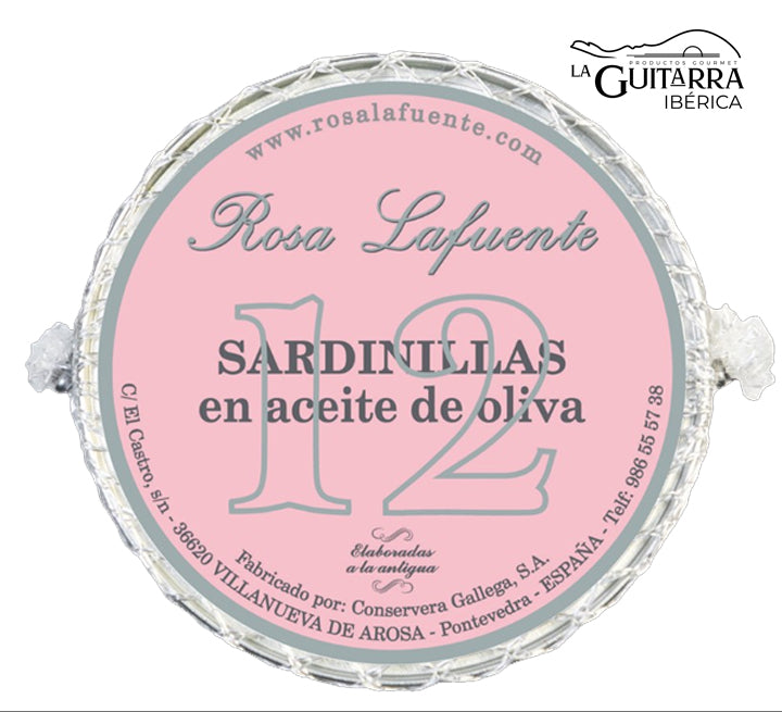 Sardinillas en aceite de oliva "Rosa Lafuente" 12 piezas