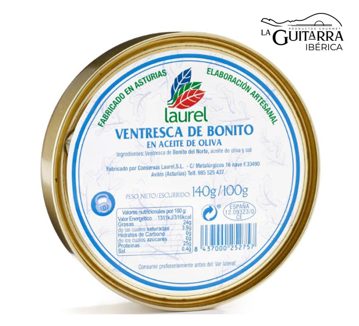 Ventresca de Bonito del Norte en Aceite de Oliva "Laurel" 145gr